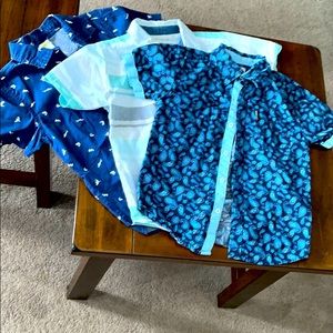 Boys dress shirt fits like small - blue bundle